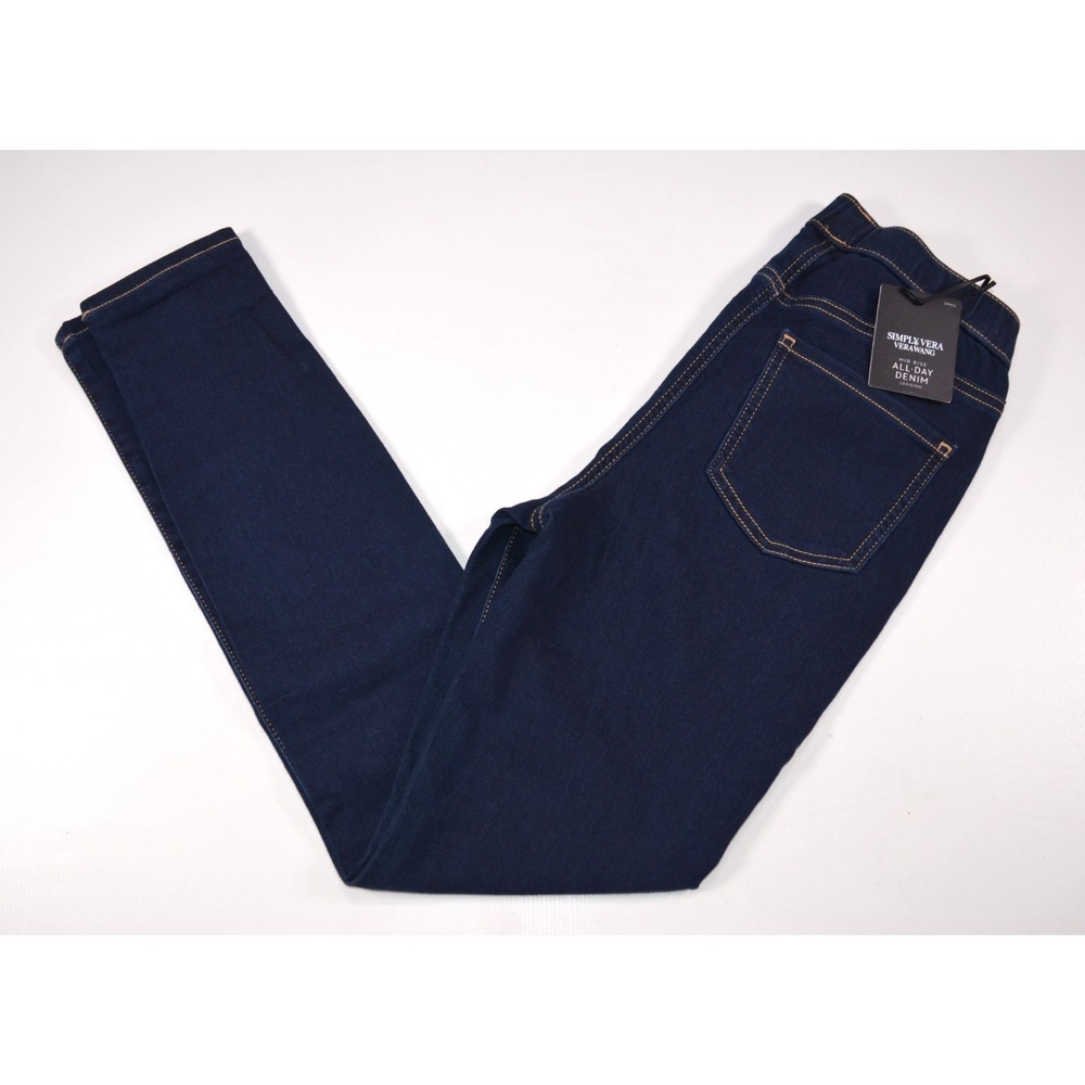 Simply Vera Vera Wang Mid Rise Shaping Denim Navy Blue Leggings Womens Small